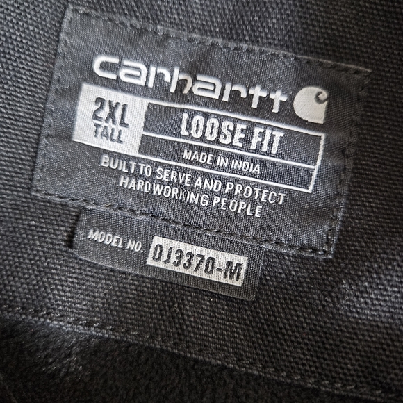 Carhartt Full Swing Fleece‑Lined Washed Black Workwear Jacket 2XL Tall Rugged - Picture 14 of 16